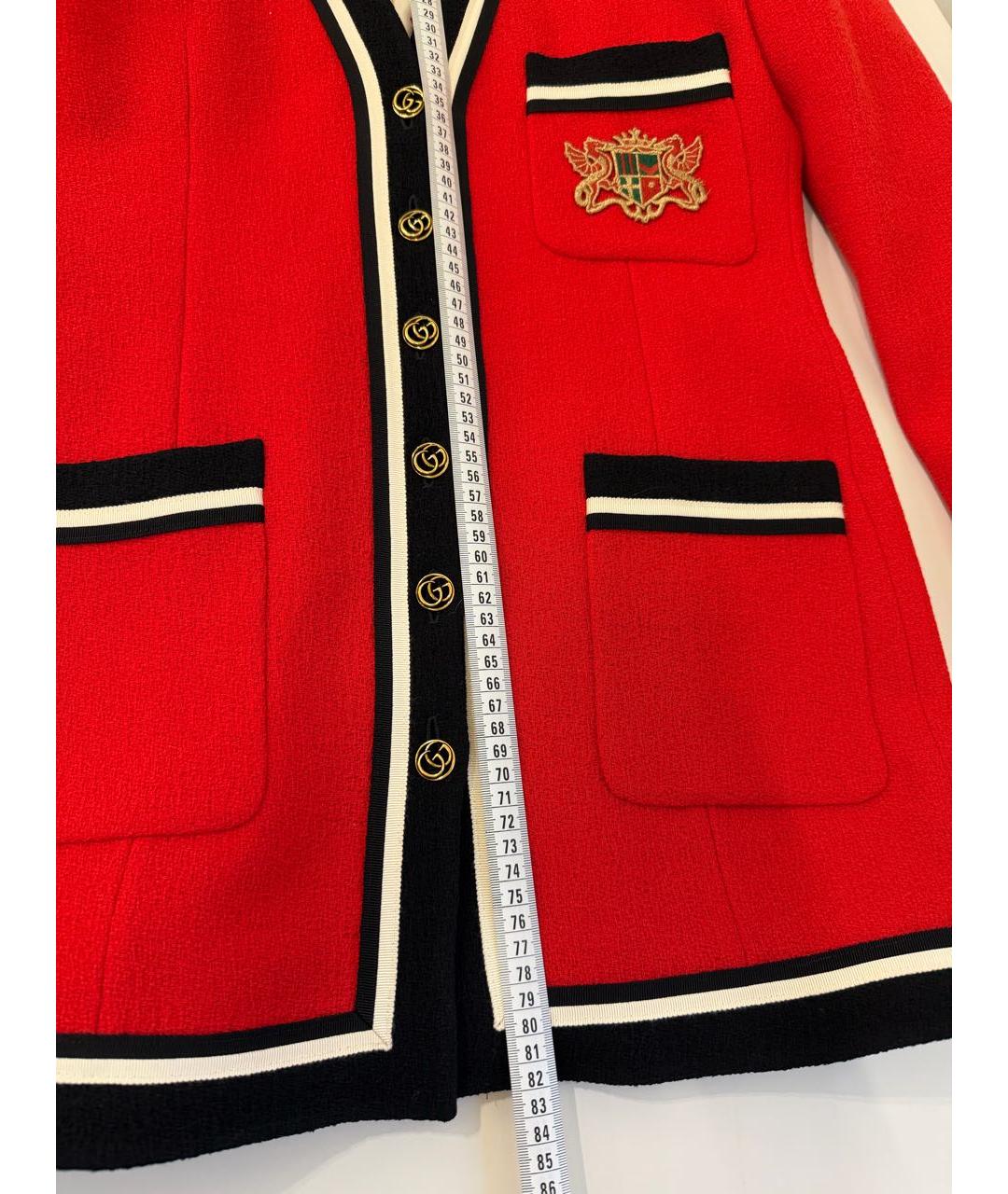 GUCCI Красный шерстяной кардиган, фото 5