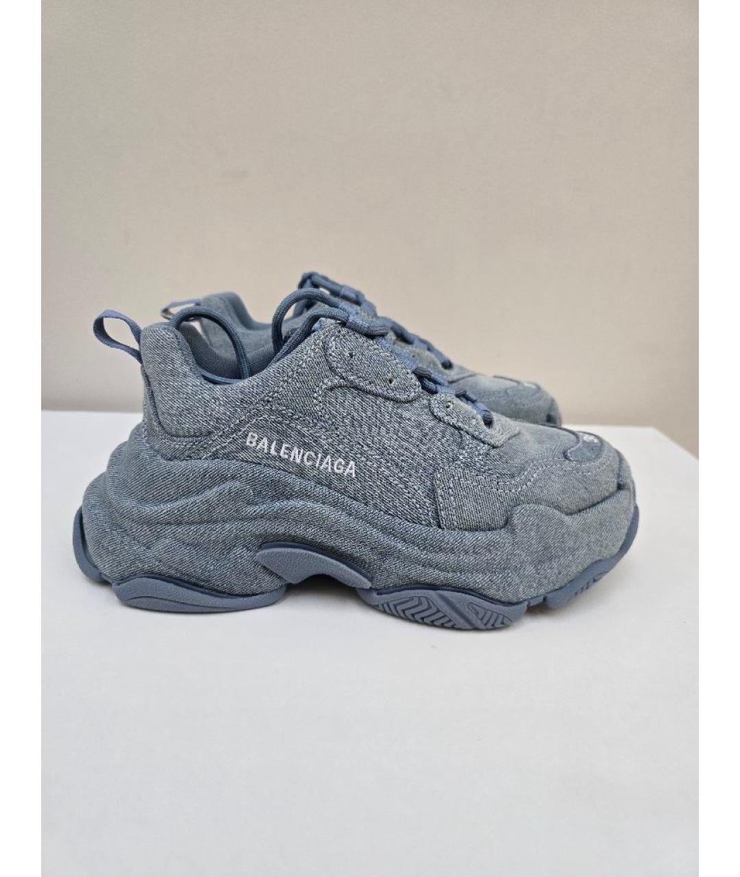 BALENCIAGA Синие текстильные кроссовки, фото 5