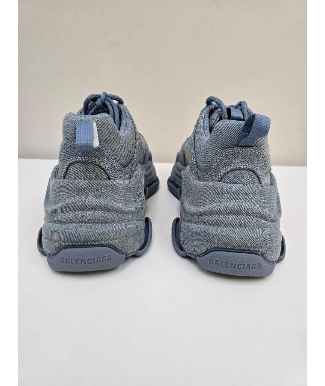 BALENCIAGA Синие текстильные кроссовки, фото 4