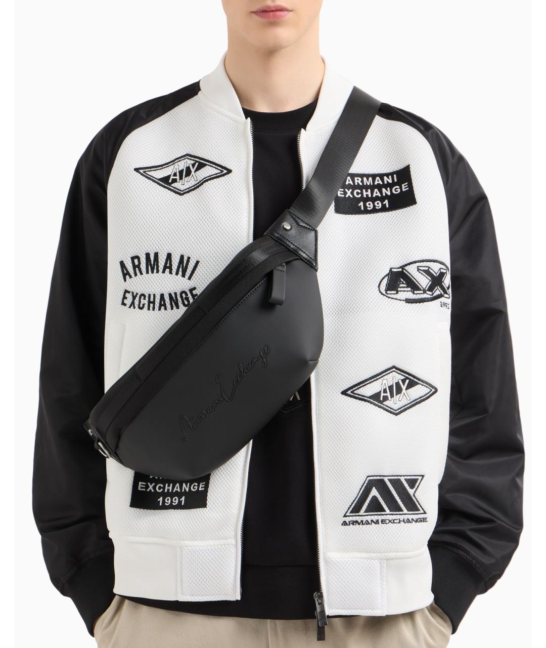 ARMANI EXCHANGE Черная поясная сумка, фото 4