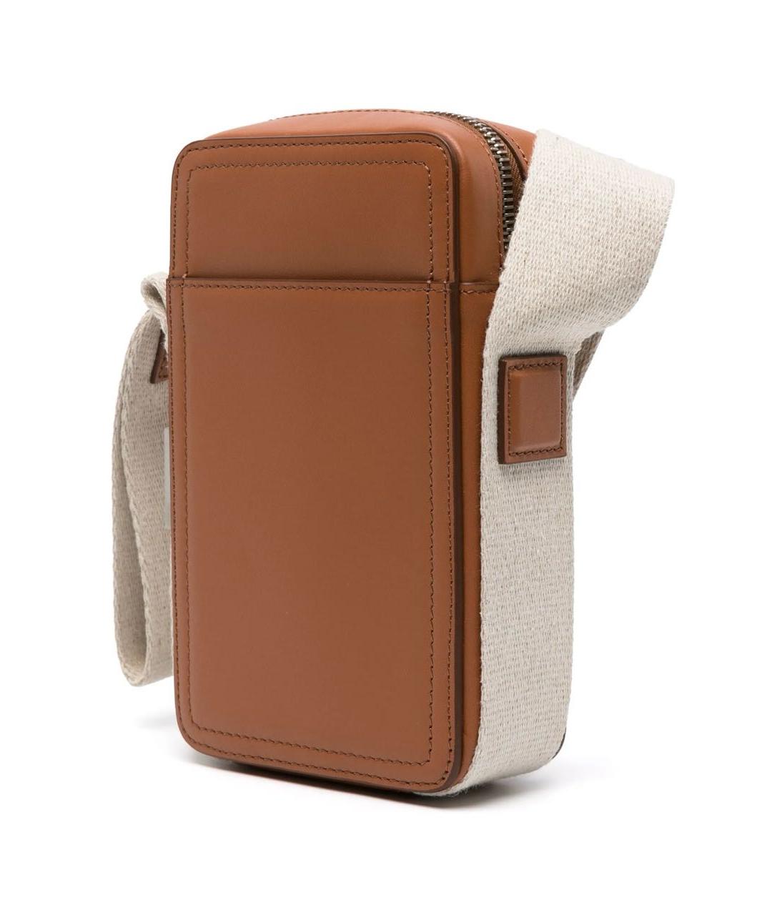 JACQUEMUS Коричневая кожаная сумка через плечо, фото 3