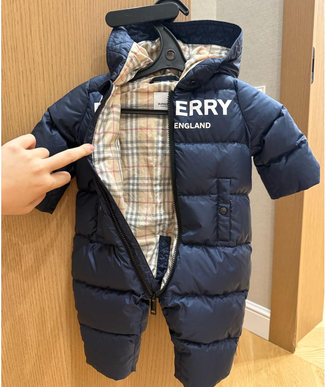 BURBERRY Темно-синий полиэстеровый комбинезон, фото 3