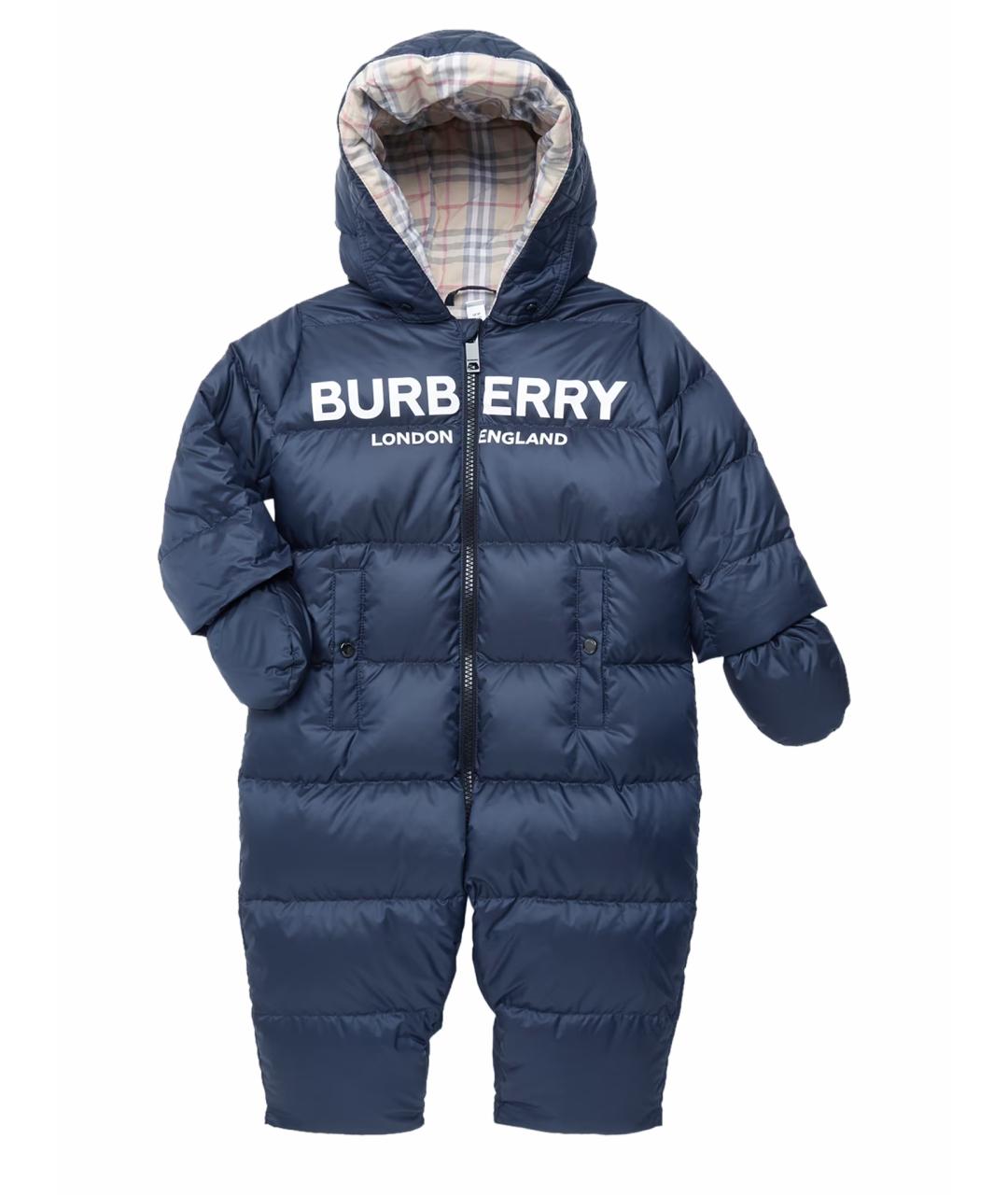 BURBERRY Темно-синий полиэстеровый комбинезон, фото 1