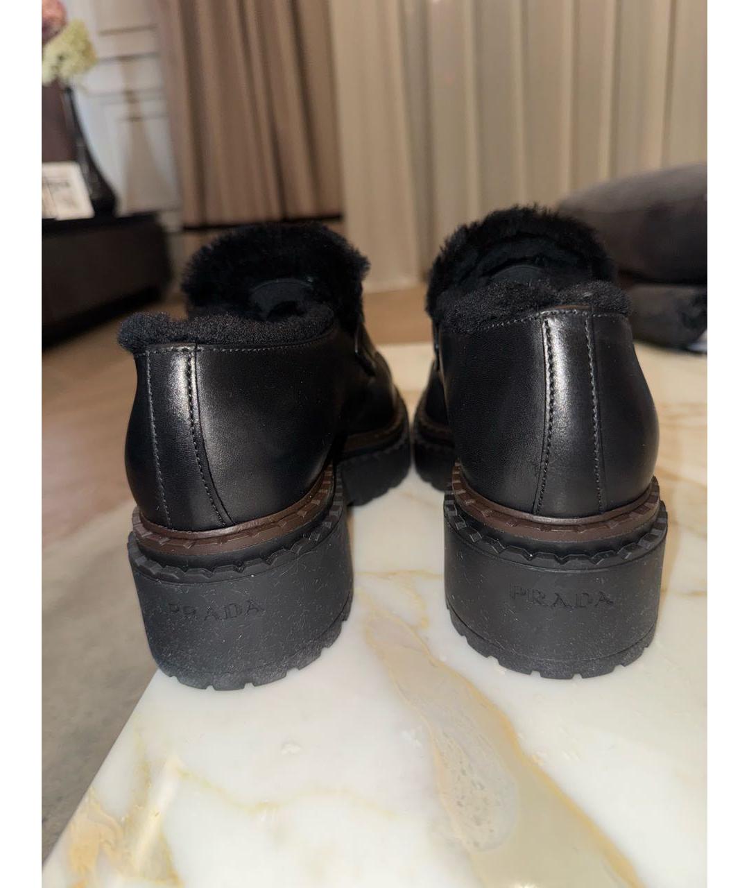 PRADA Черные лоферы из лакированной кожи, фото 5