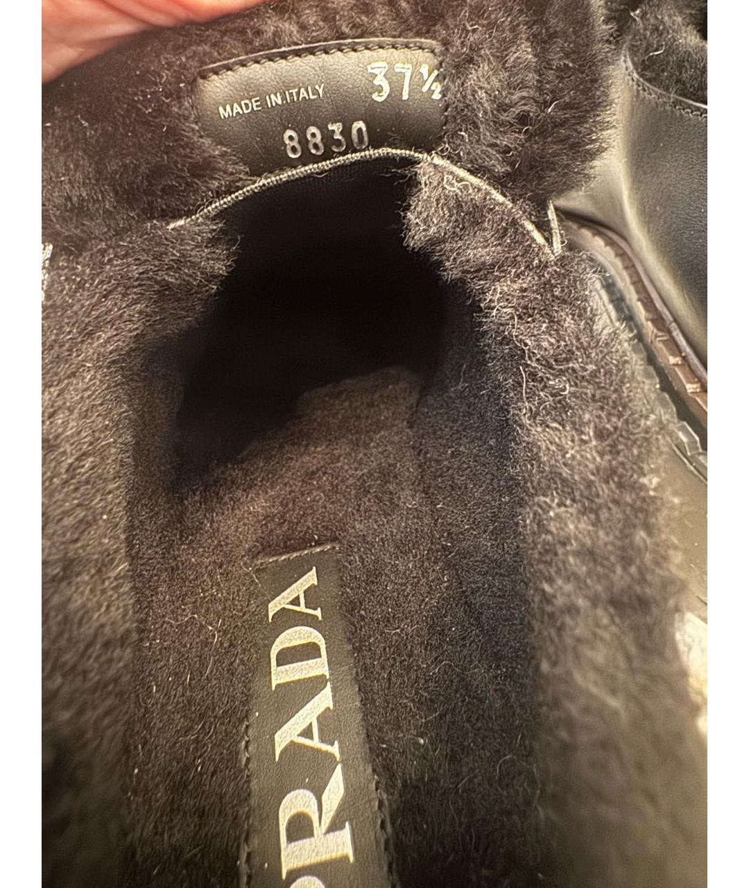 PRADA Черные лоферы из лакированной кожи, фото 6