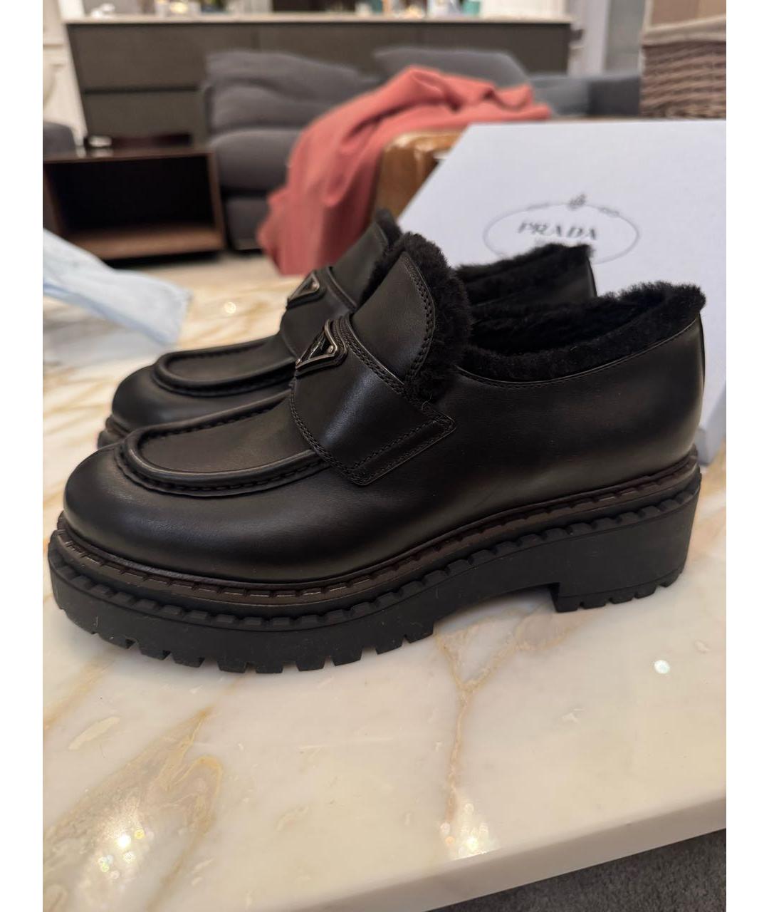 PRADA Черные лоферы из лакированной кожи, фото 3