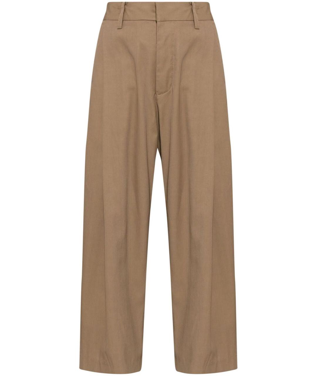 UMA WANG Бежевые вискозные брюки широкие, фото 1