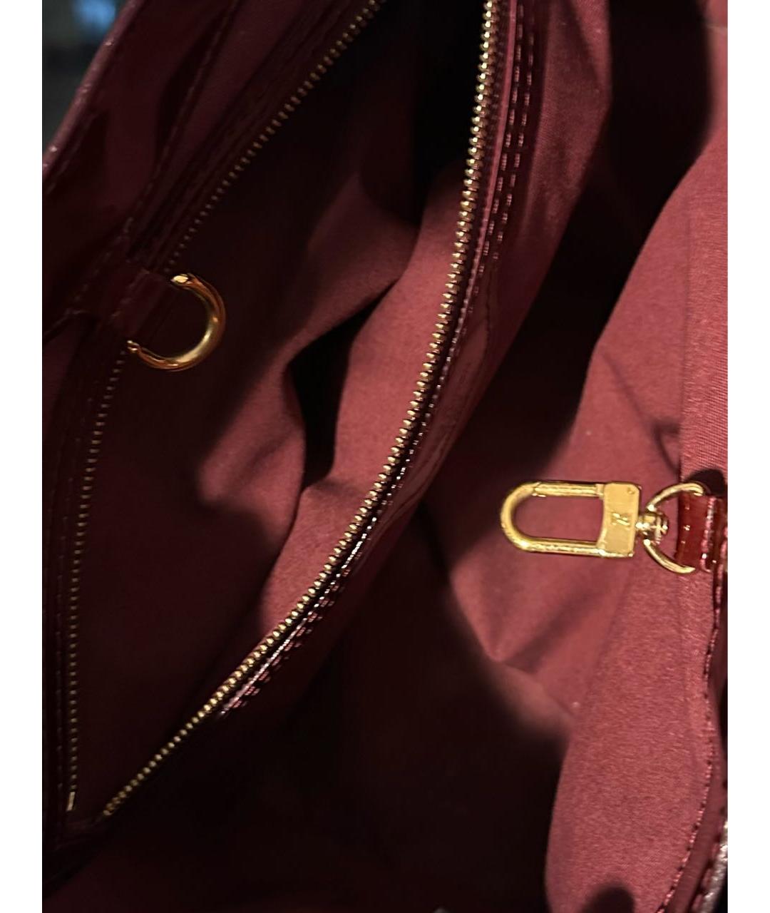 LOUIS VUITTON Бордовая сумка с короткими ручками из лакированной кожи, фото 8