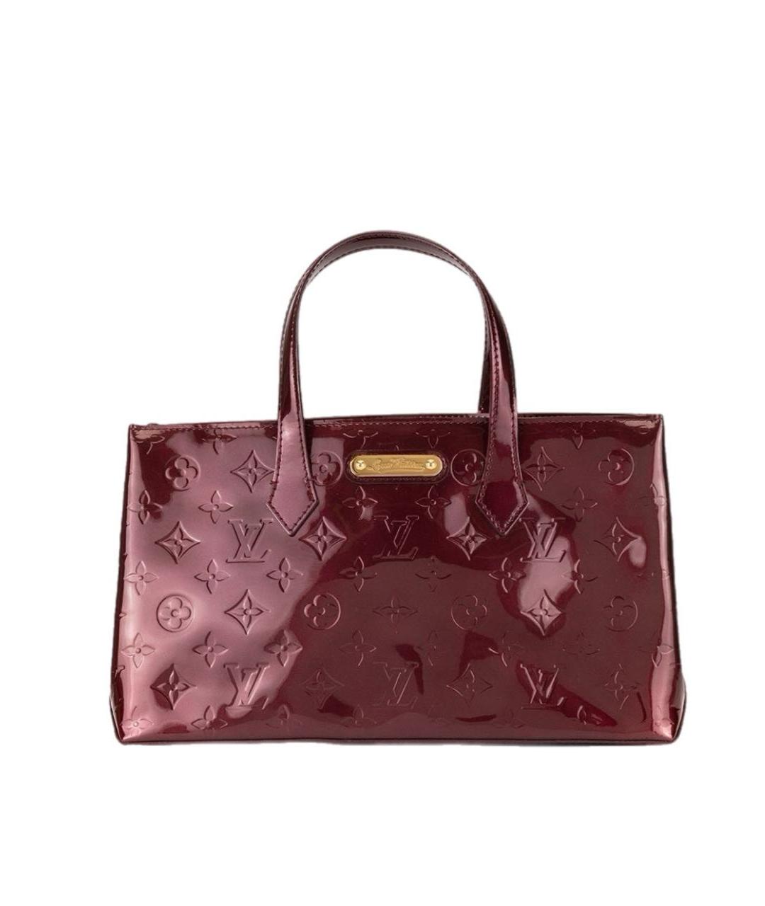 LOUIS VUITTON Бордовая сумка с короткими ручками из лакированной кожи, фото 9