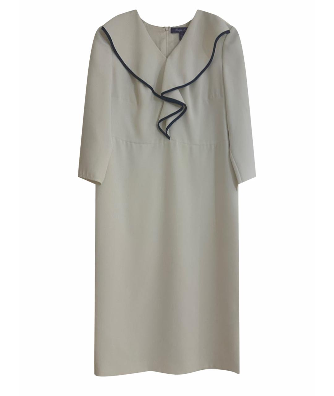 RALPH LAUREN PURPLE LABEL Белое полиэстеровое платье, фото 1