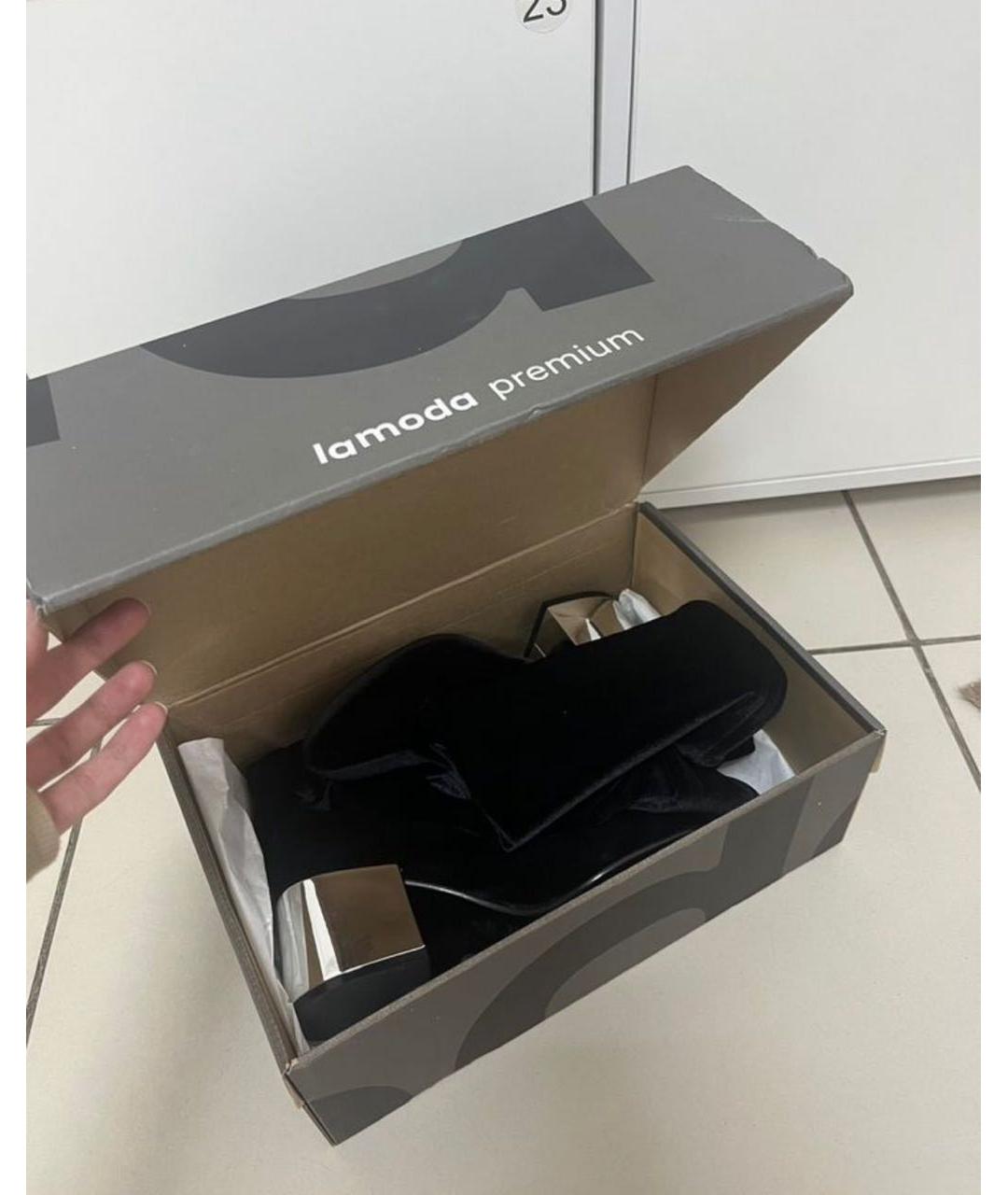 MAISON MARGIELA Черные бархатные ботфорты, фото 6