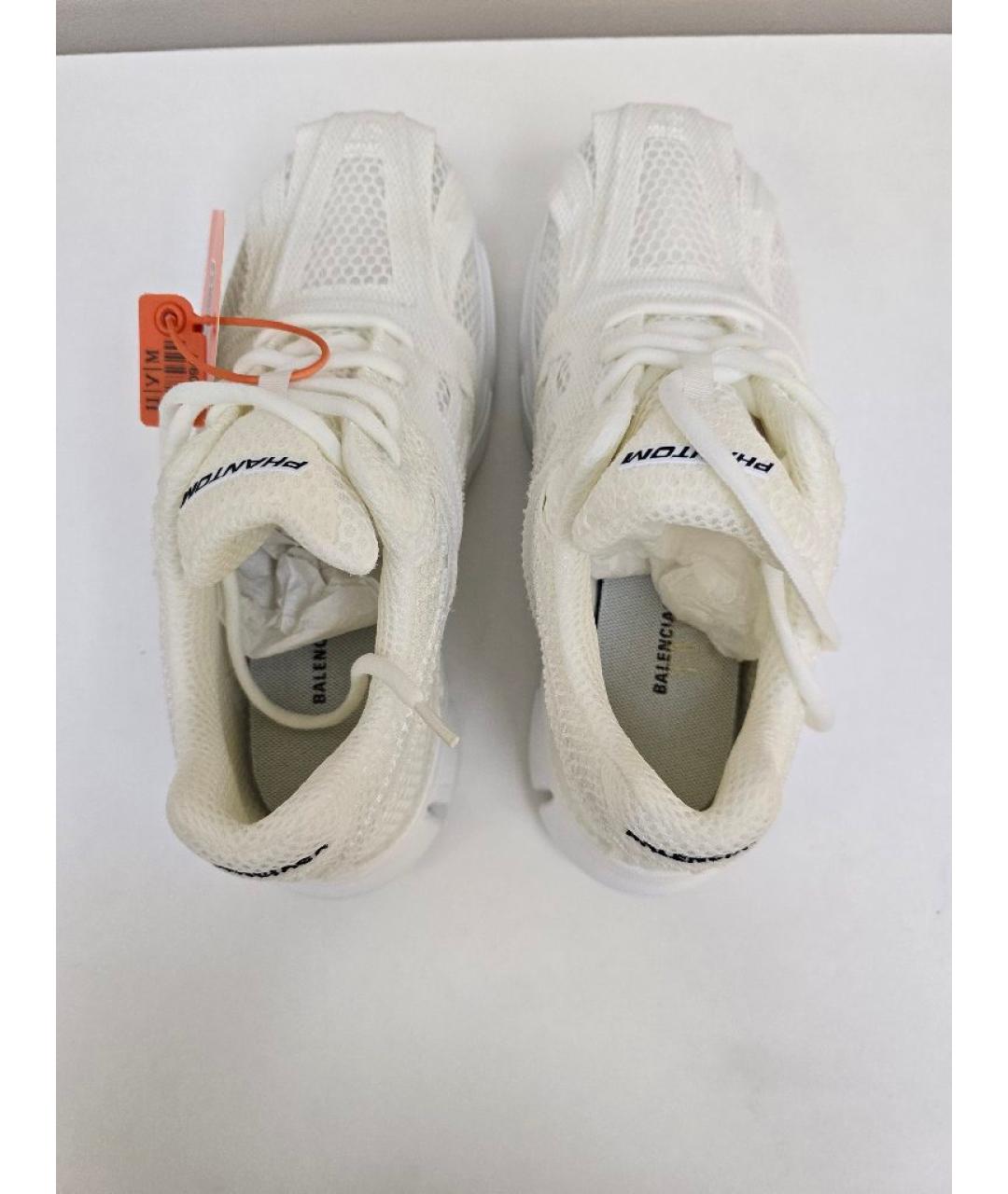 BALENCIAGA Белые кожаные кроссовки, фото 3