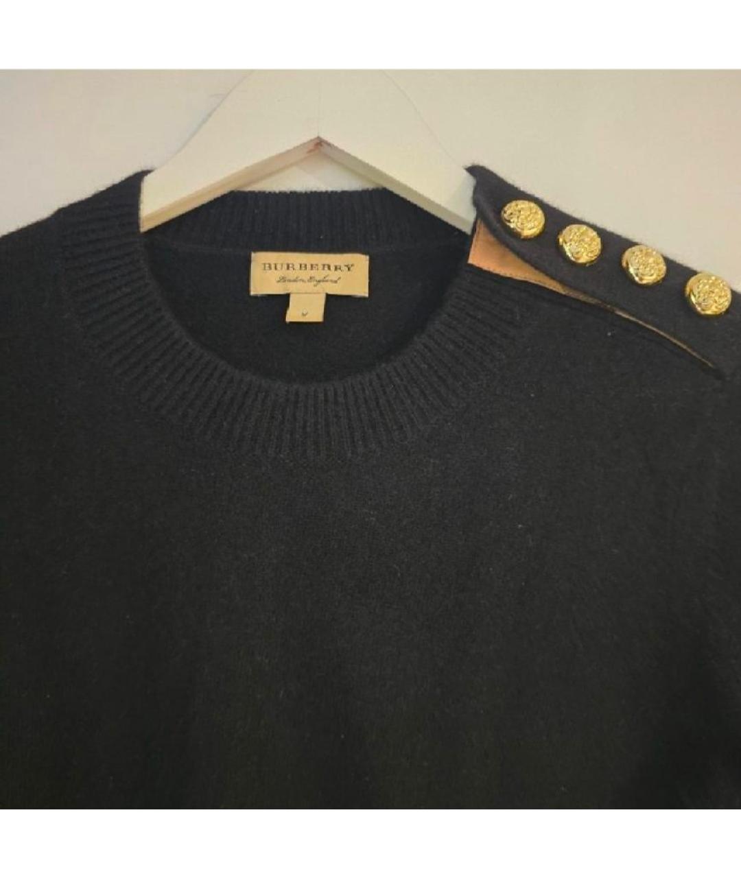 BURBERRY Черный кашемировый джемпер / свитер, фото 3
