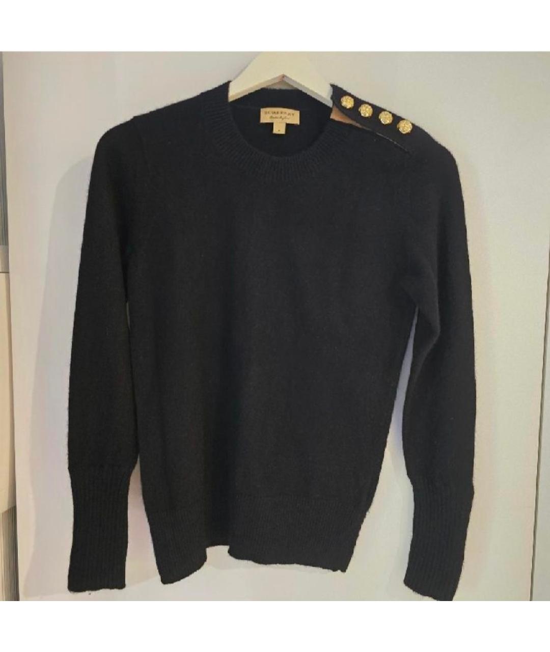 BURBERRY Черный кашемировый джемпер / свитер, фото 7