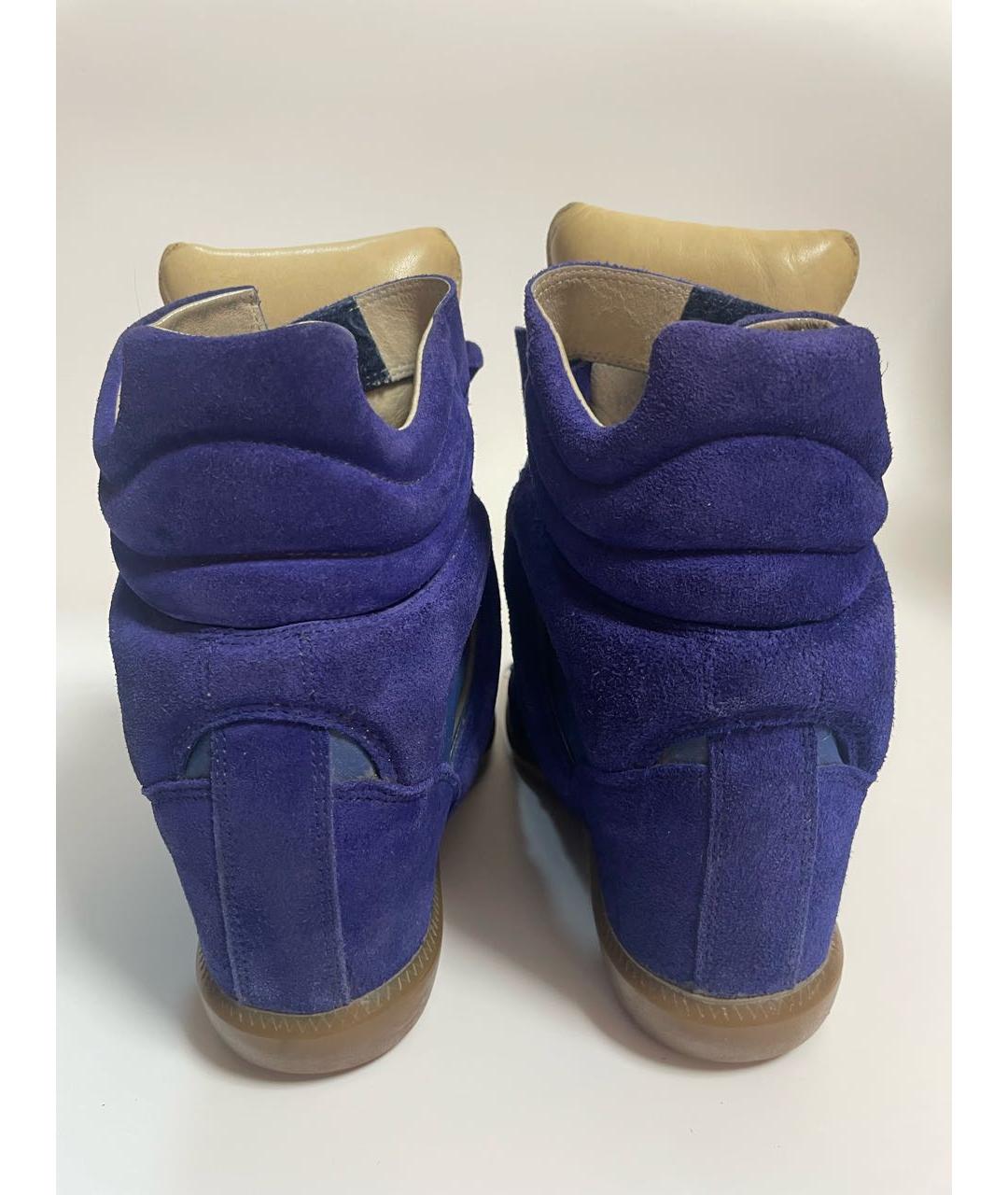 ISABEL MARANT Темно-синие замшевые кроссовки, фото 4