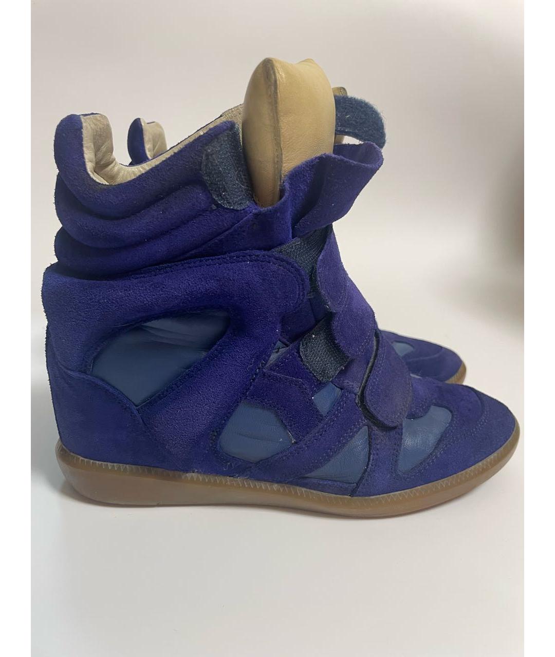 ISABEL MARANT Темно-синие замшевые кроссовки, фото 8