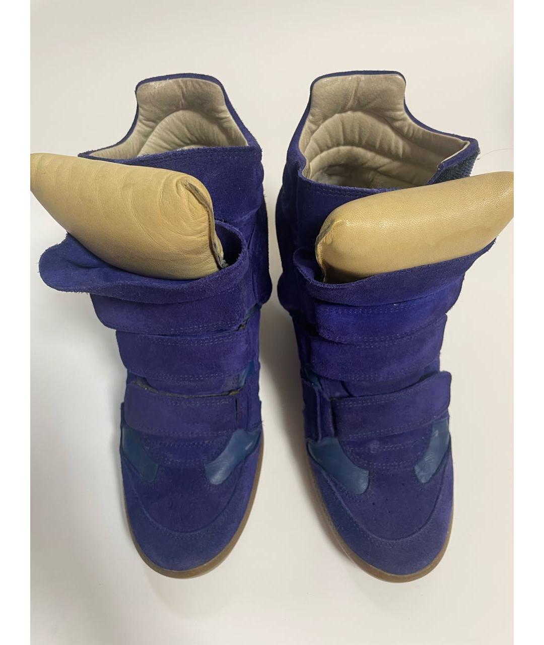 ISABEL MARANT Темно-синие замшевые кроссовки, фото 2