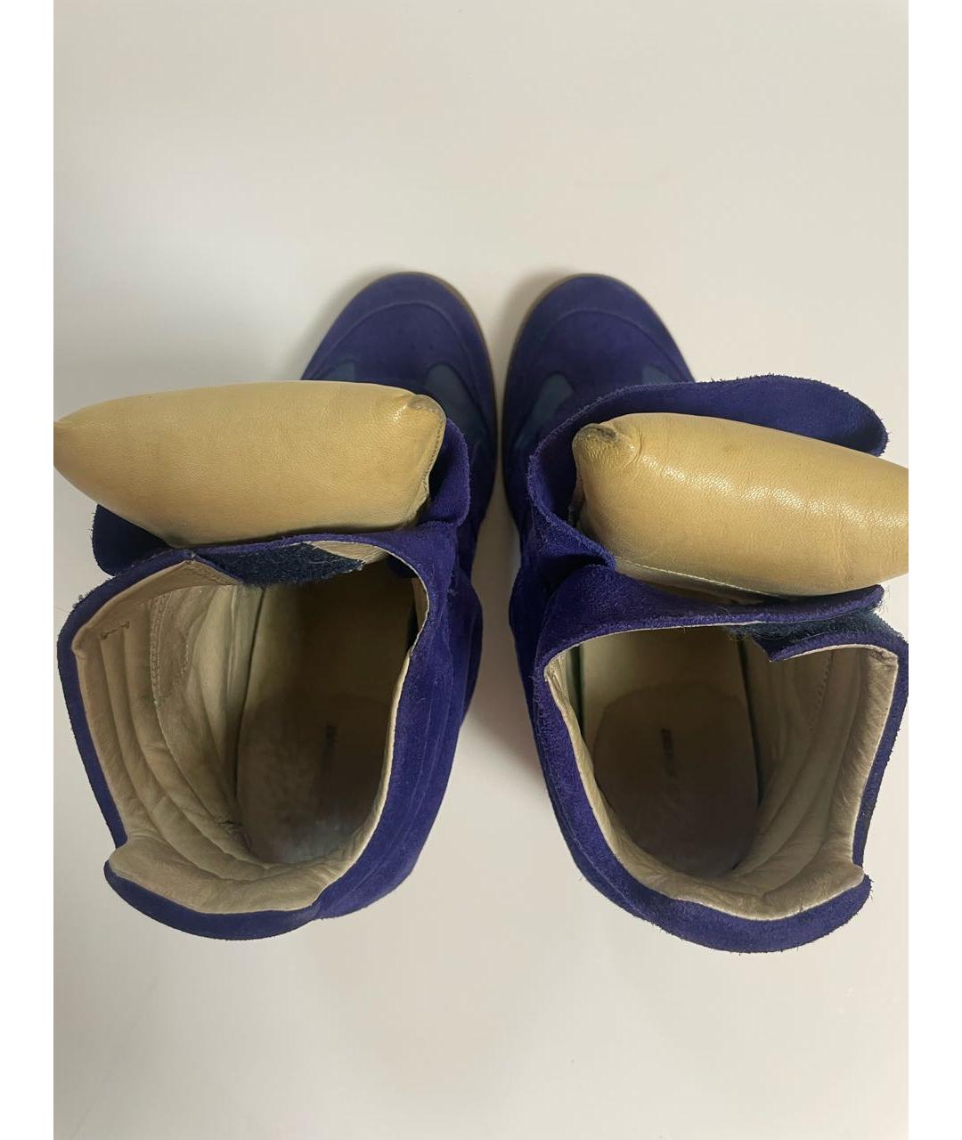 ISABEL MARANT Темно-синие замшевые кроссовки, фото 3