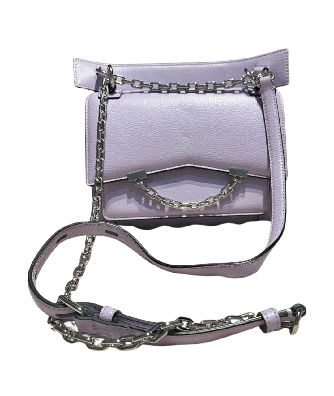 KARL LAGERFELD Фиолетовая кожаная сумка через плечо, фото 1