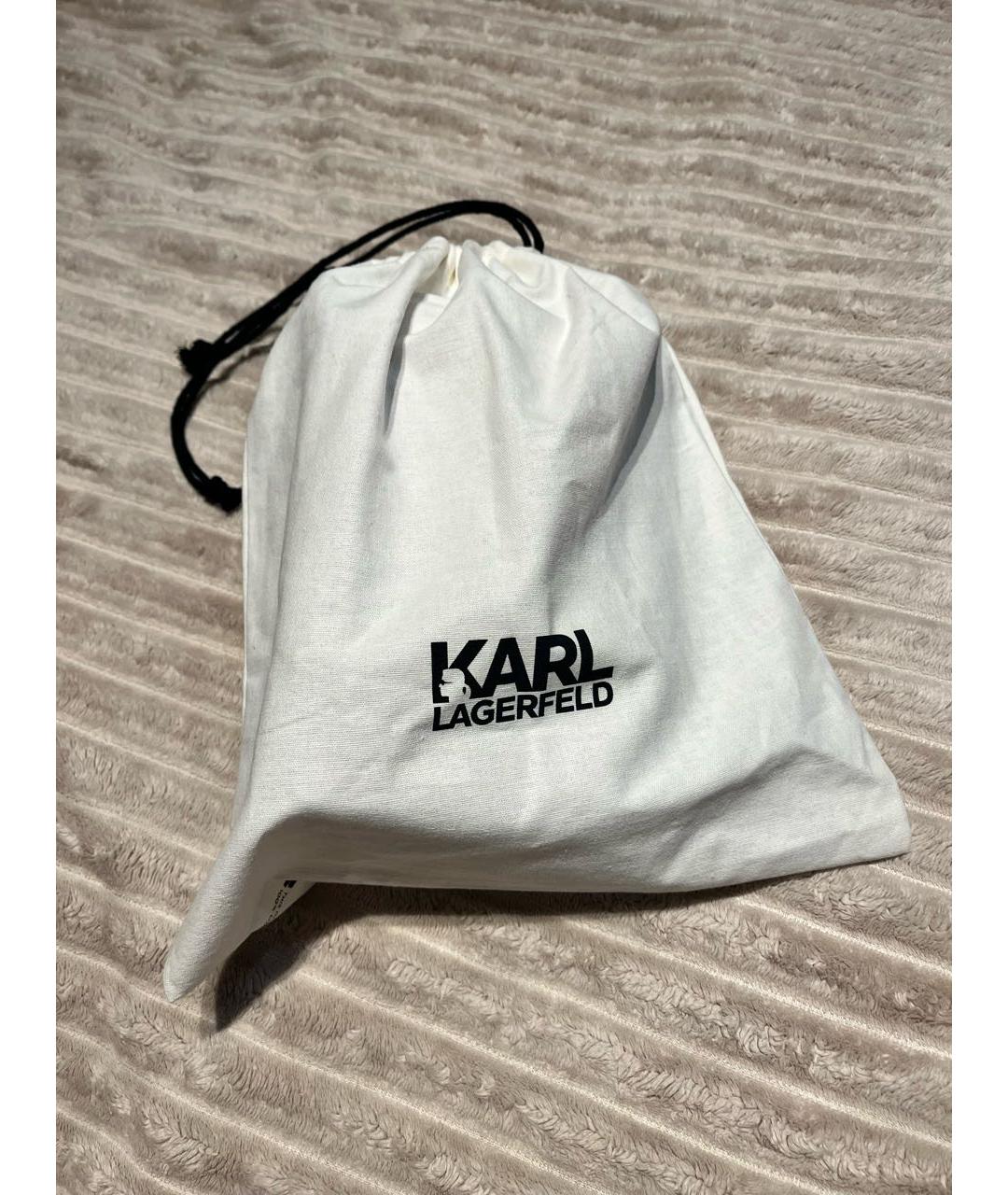 KARL LAGERFELD Фиолетовая кожаная сумка через плечо, фото 7