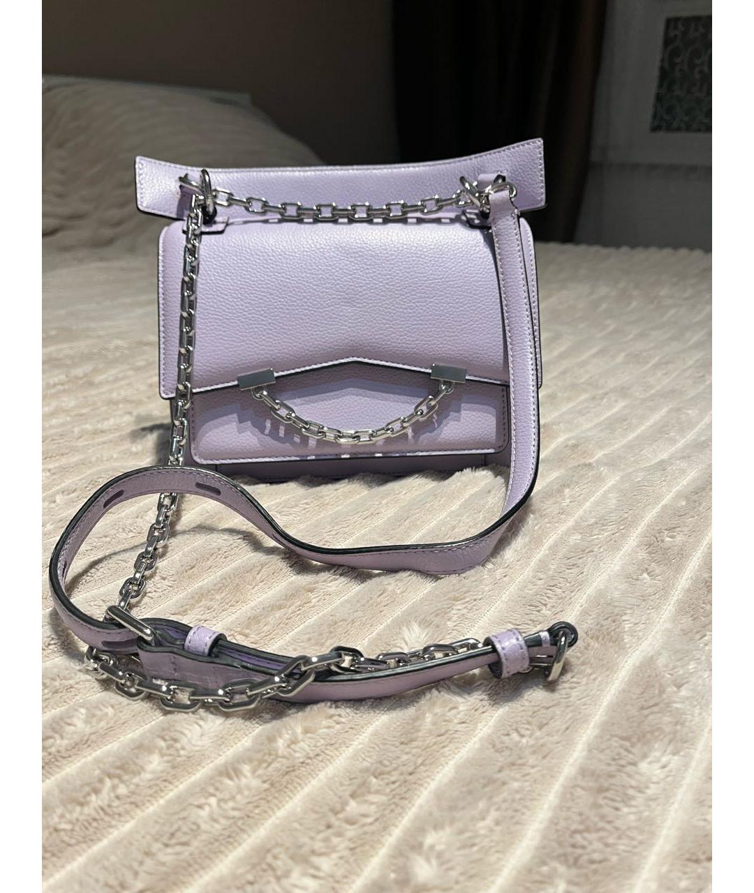 KARL LAGERFELD Фиолетовая кожаная сумка через плечо, фото 9