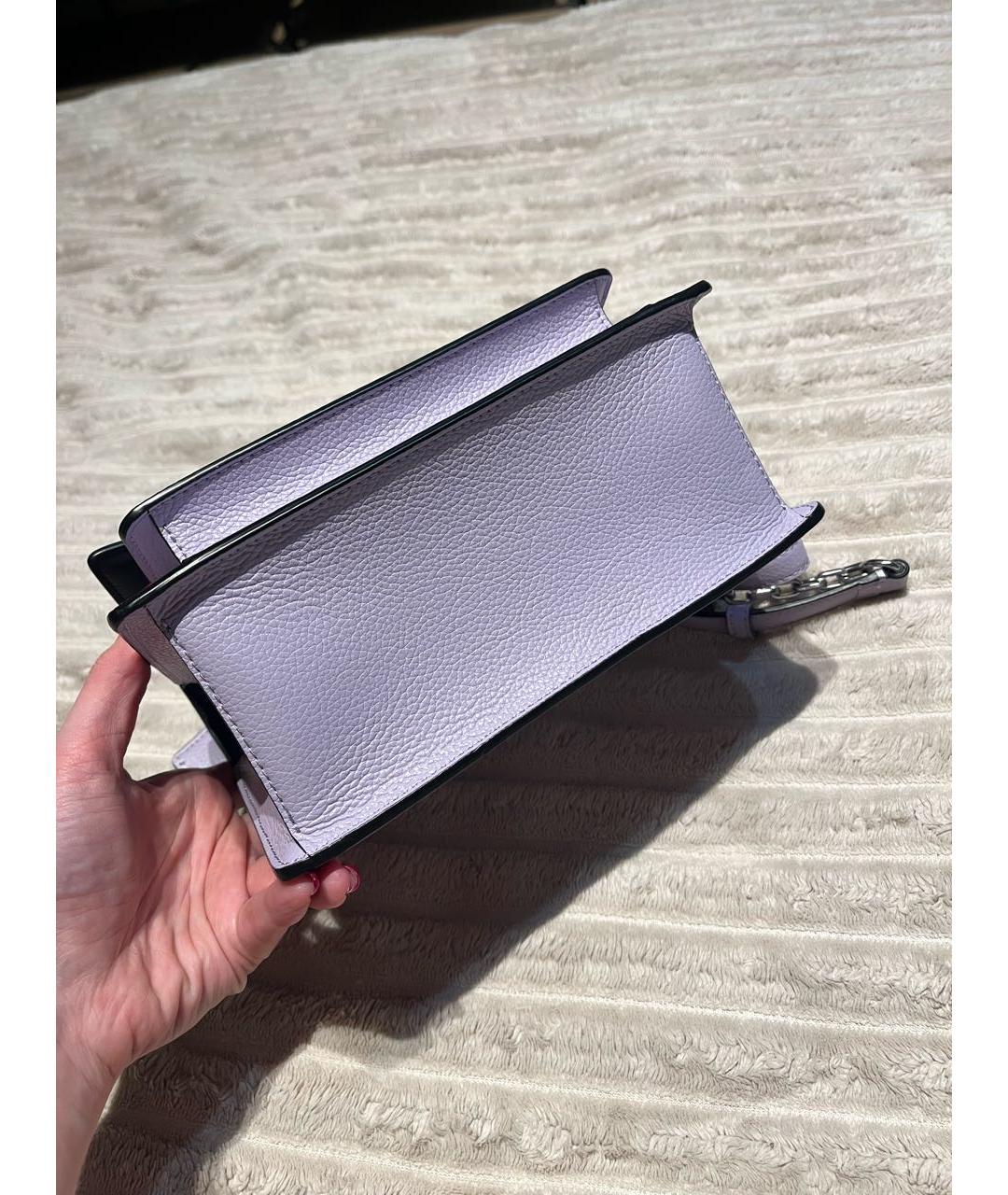 KARL LAGERFELD Фиолетовая кожаная сумка через плечо, фото 8