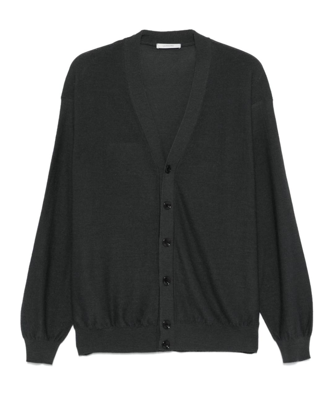 LEMAIRE Серый шерстяной кардиган, фото 1