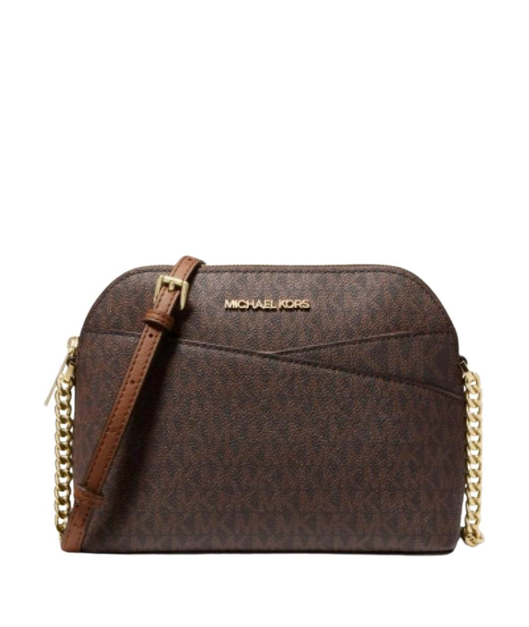 MICHAEL KORS Коричневая кожаная сумка через плечо, фото 1