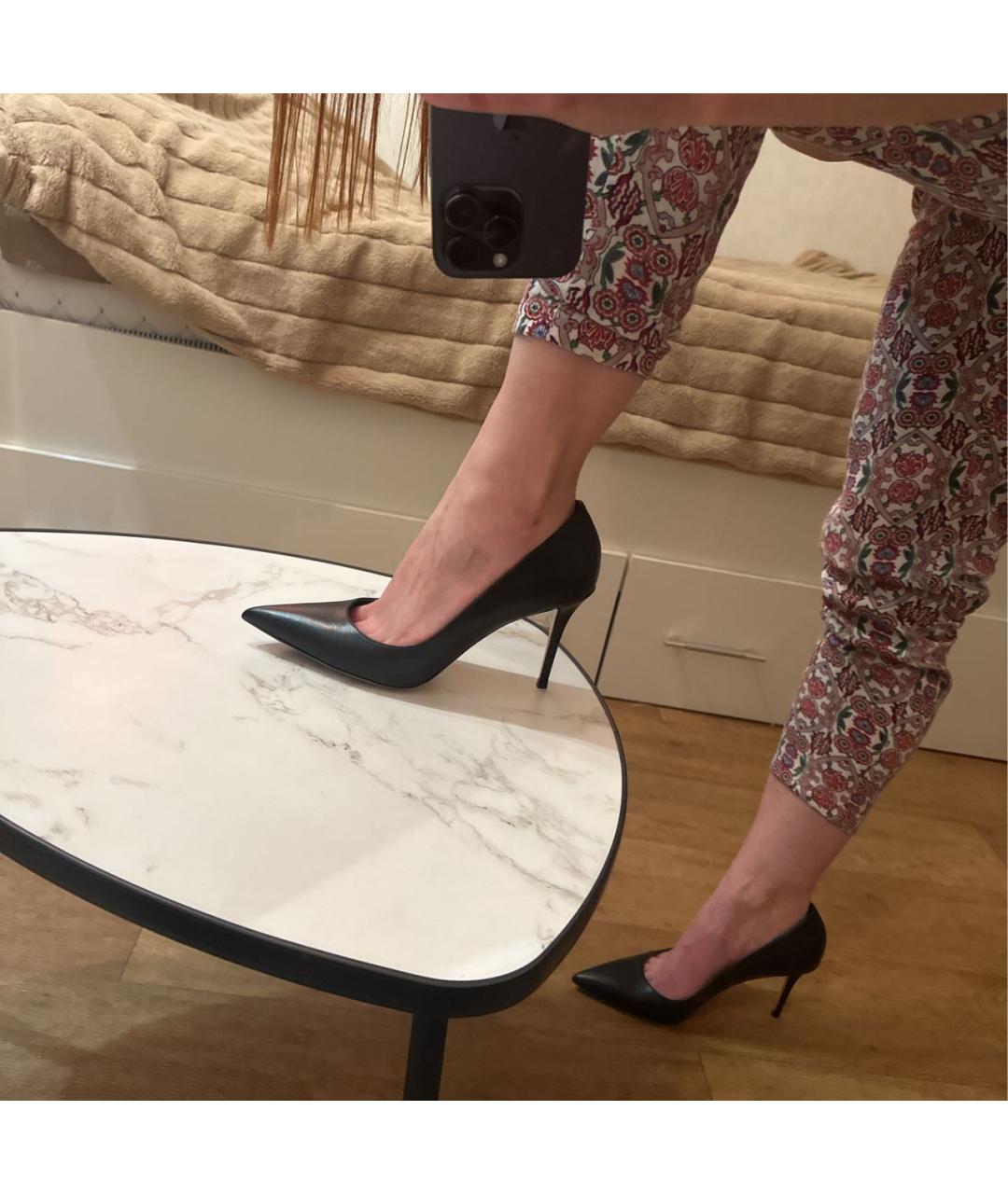 LE SILLA Черные кожаные туфли, фото 5