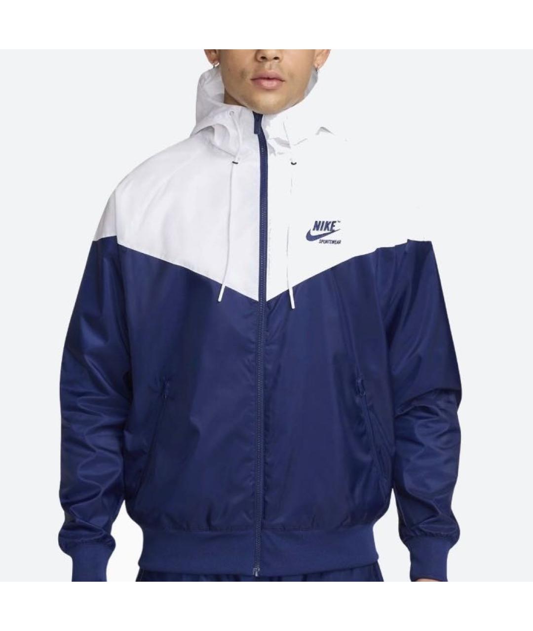 NIKE Синяя полиэстеровая куртка, фото 2