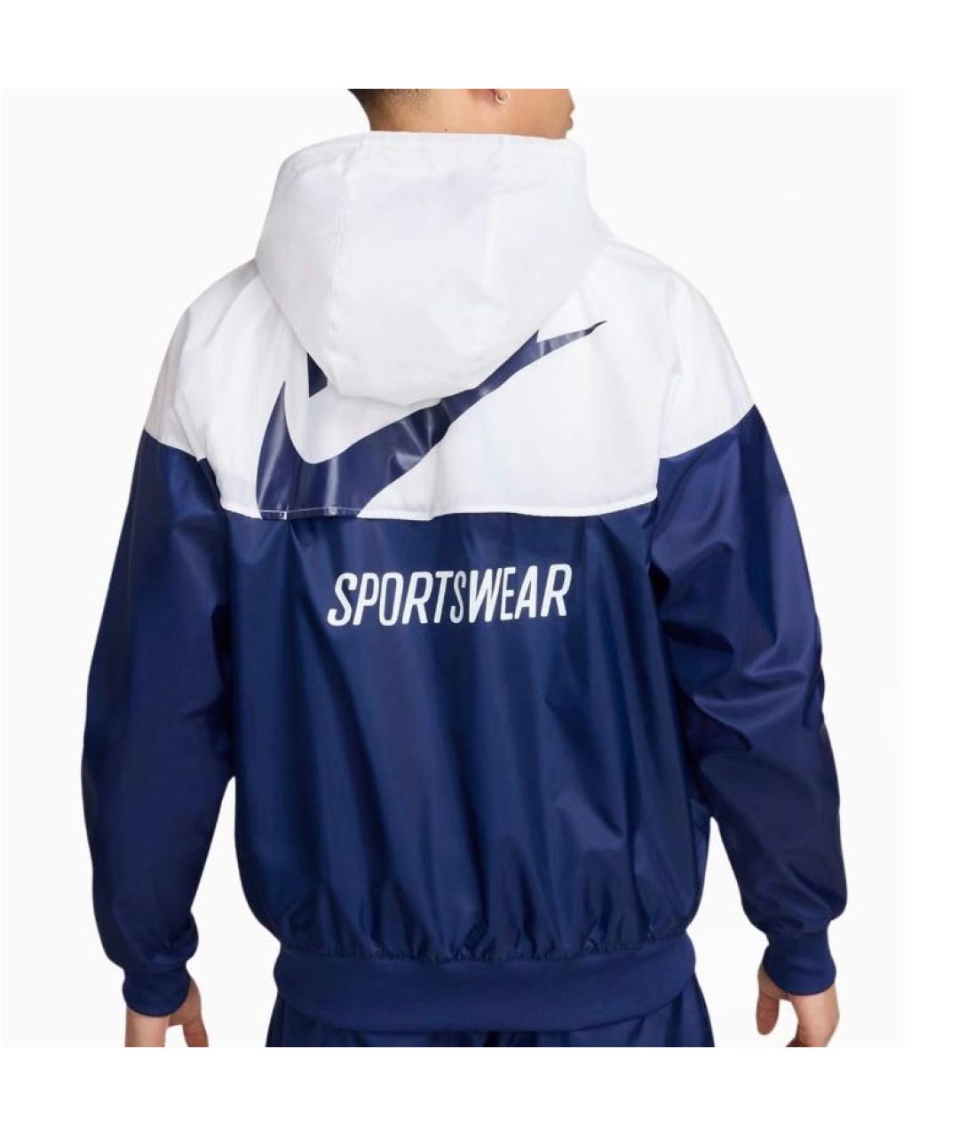 NIKE Синяя полиэстеровая куртка, фото 3