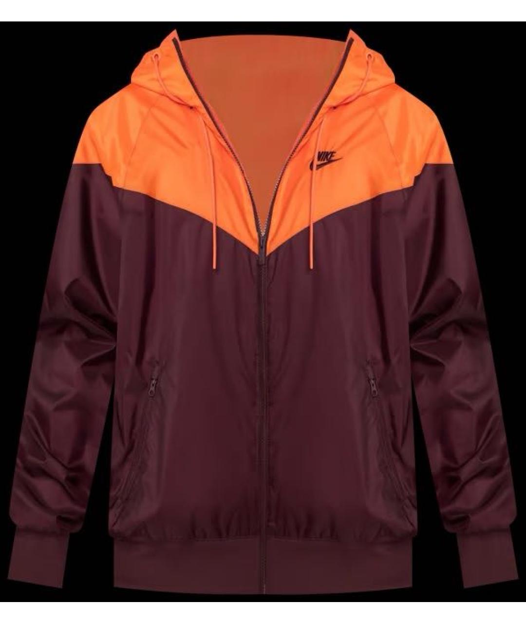 NIKE Бордовая полиэстеровая куртка, фото 8