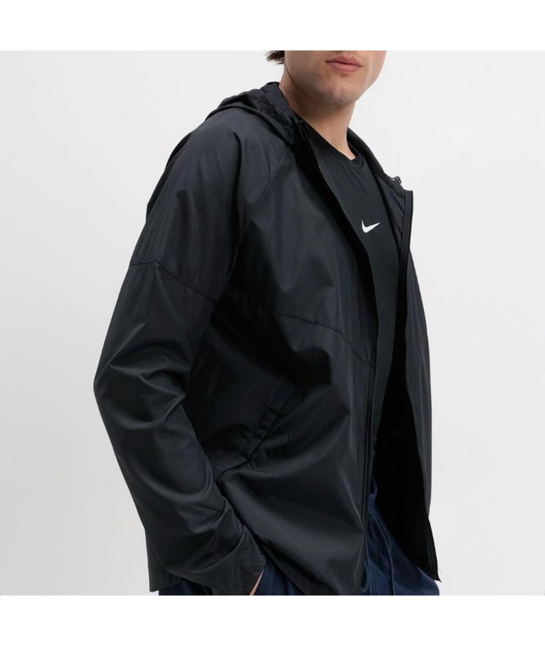 NIKE Черная полиэстеровая куртка, фото 4