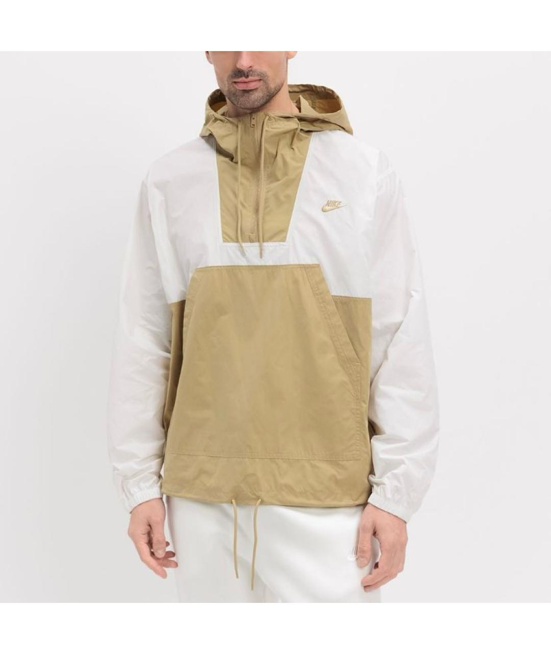 NIKE Бежевая полиэстеровая куртка, фото 2
