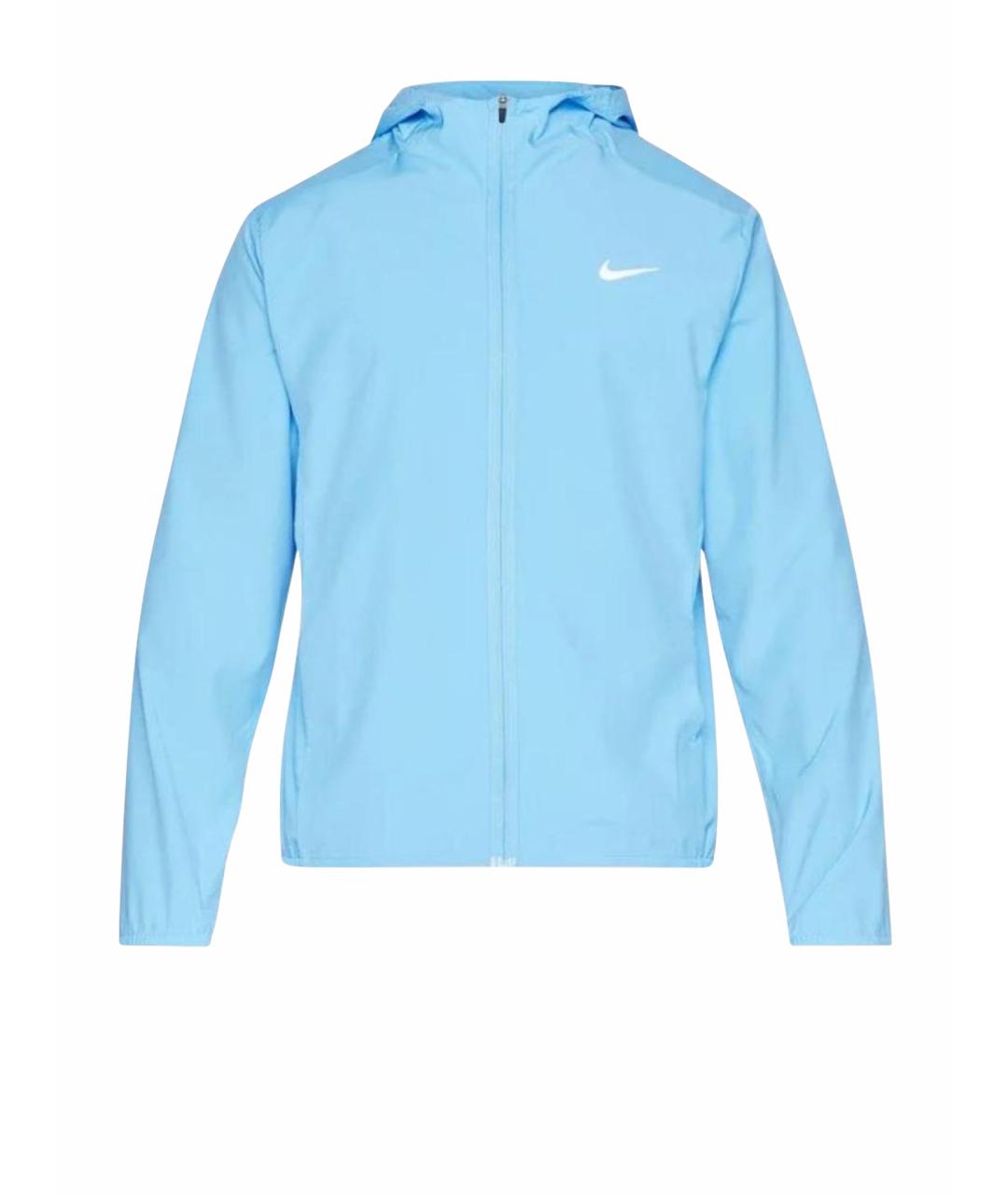 NIKE Голубая полиэстеровая куртка, фото 1