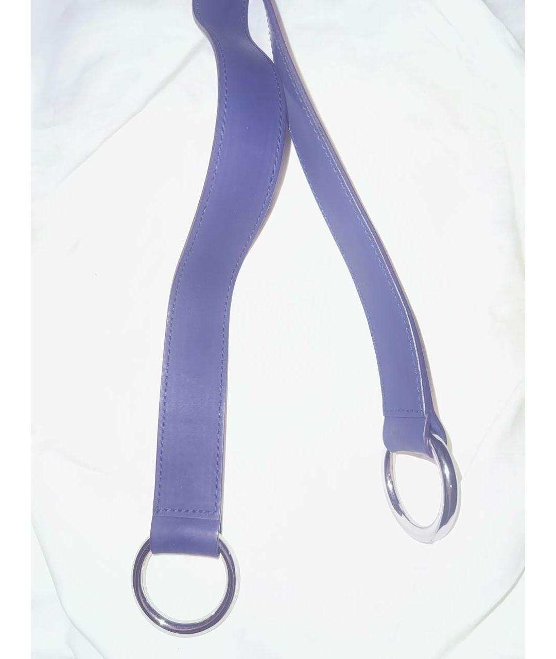 KENZO Темно-синяя кожаная сумка с короткими ручками, фото 7