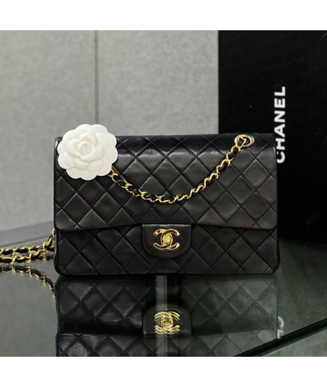 CHANEL Черная кожаная сумка через плечо, фото 5