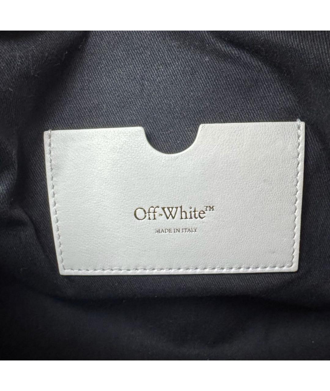 OFF-WHITE Бежевая кожаная сумка через плечо, фото 7