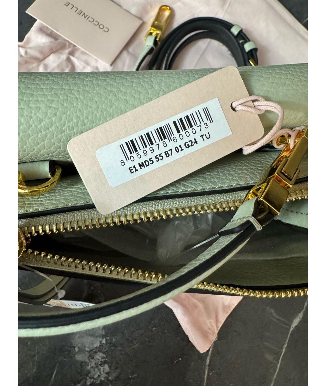 COCCINELLE Салатовая кожаная сумка через плечо, фото 7