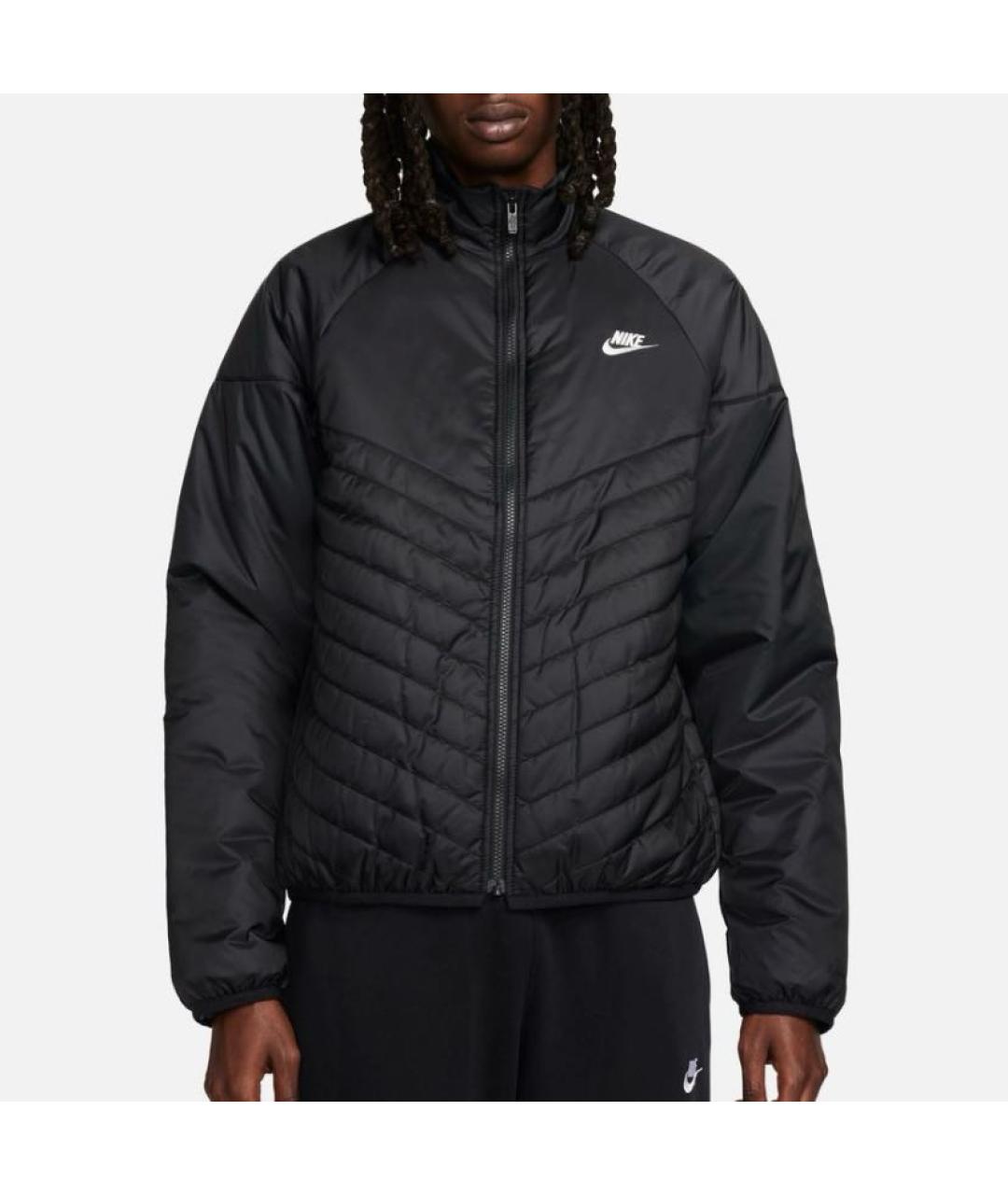 NIKE Черная полиэстеровая куртка, фото 2