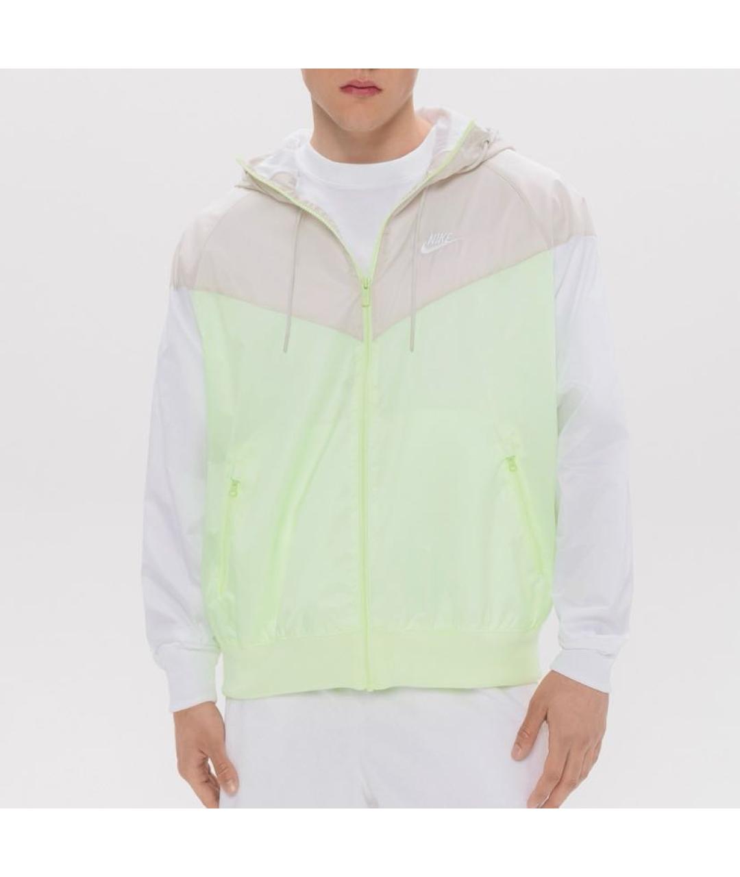 NIKE Салатовая полиэстеровая куртка, фото 2