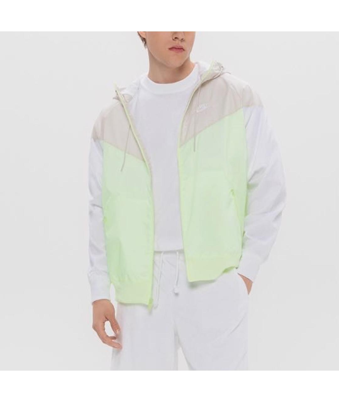 NIKE Салатовая полиэстеровая куртка, фото 3