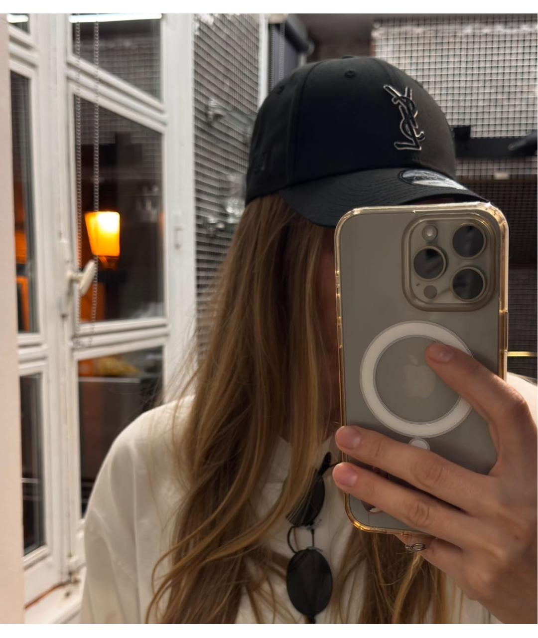 SAINT LAURENT Черная хлопковая кепка, фото 6