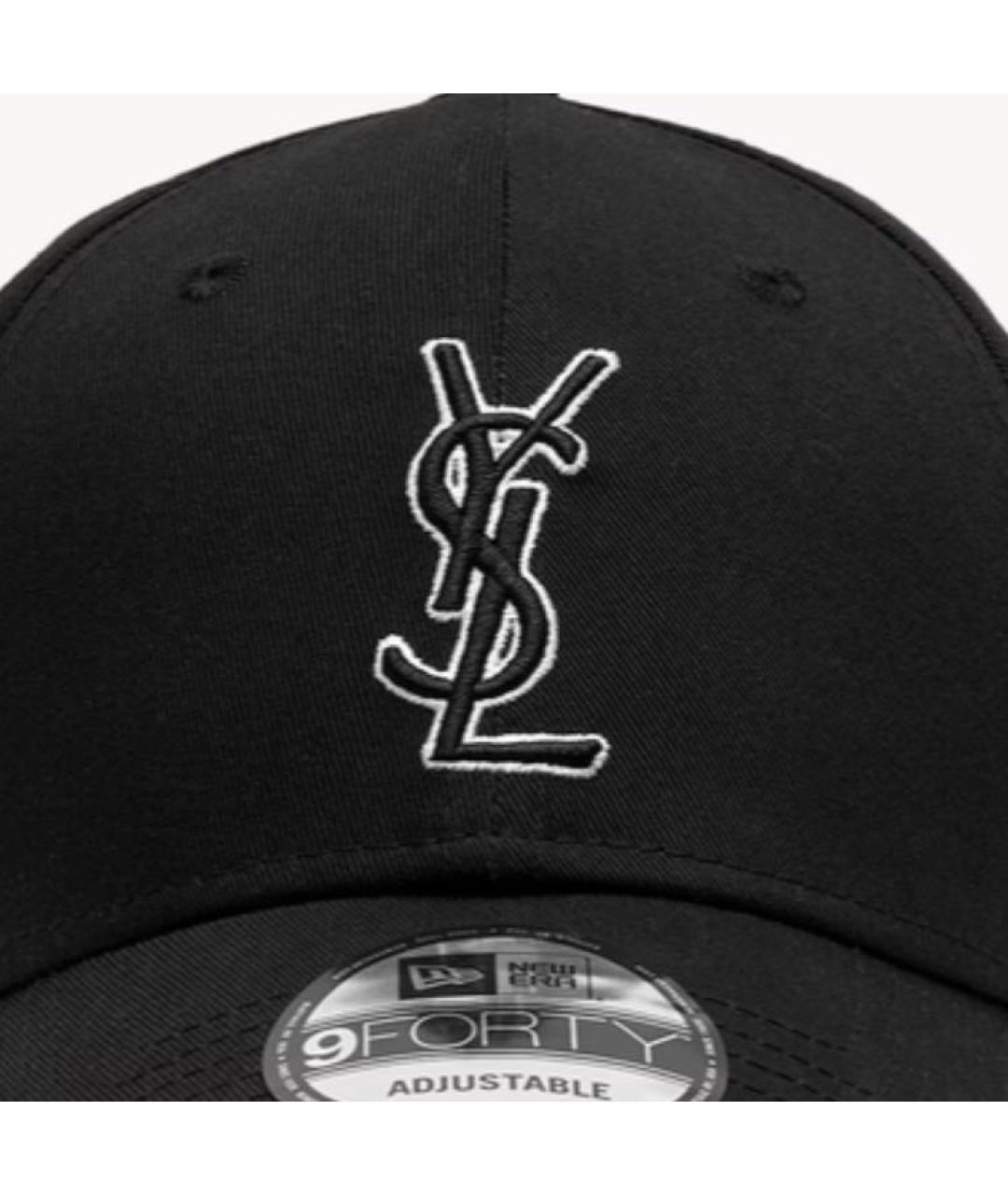 SAINT LAURENT Черная хлопковая кепка, фото 5
