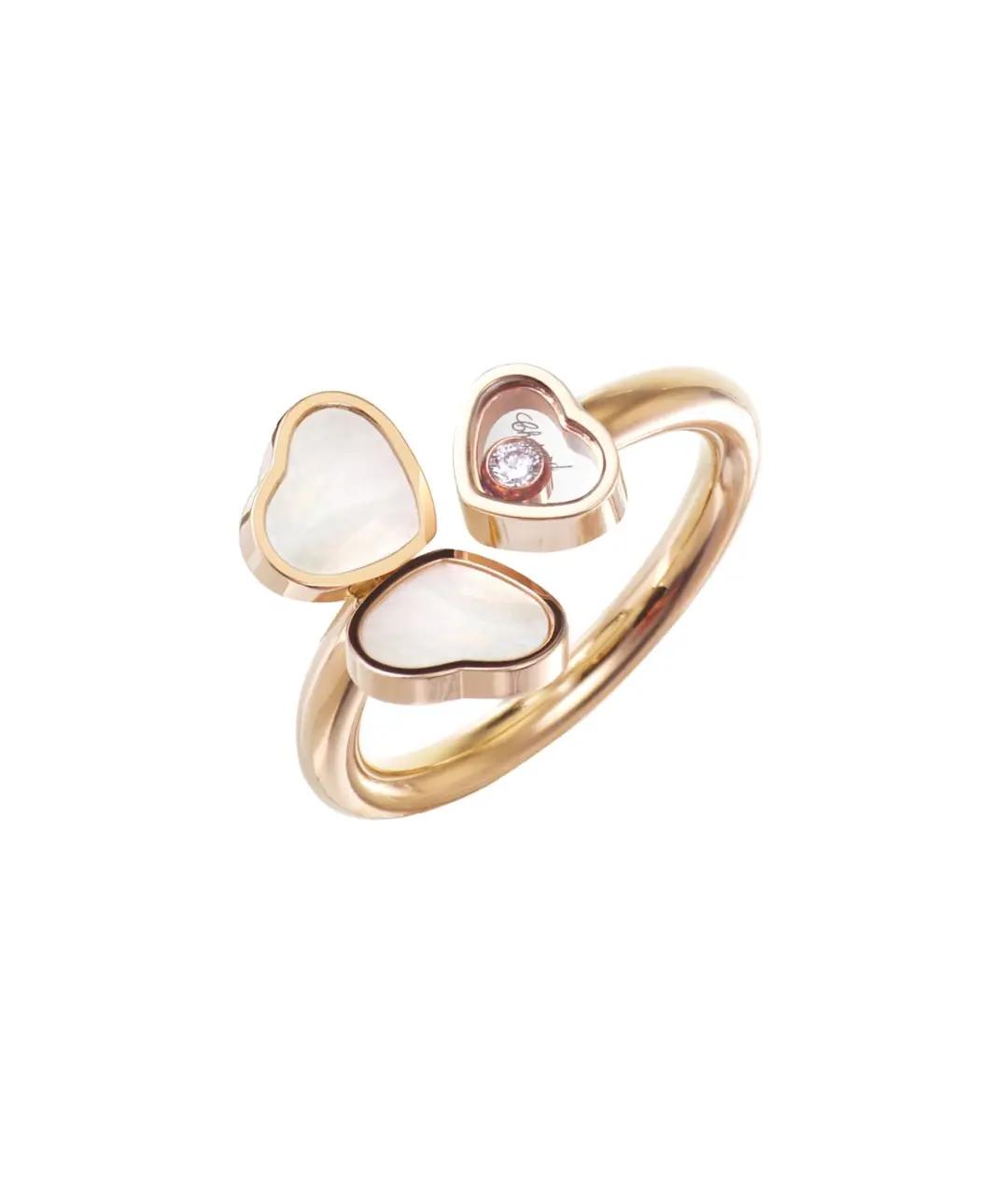 CHOPARD Белое кольцо из розового золота, фото 1
