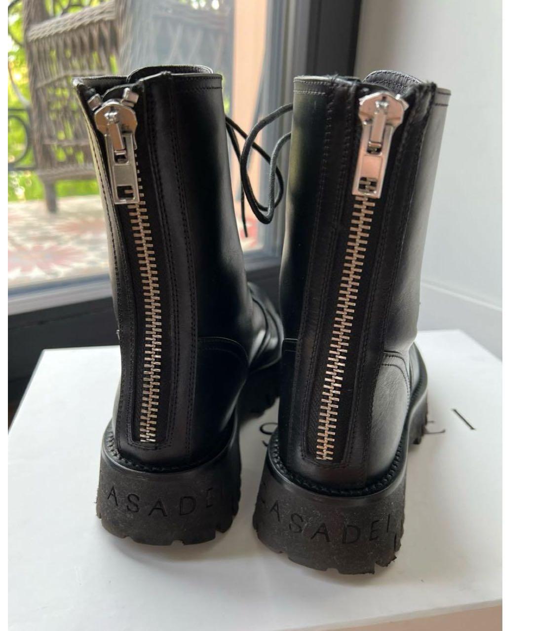 CASADEI Черные кожаные ботинки, фото 4