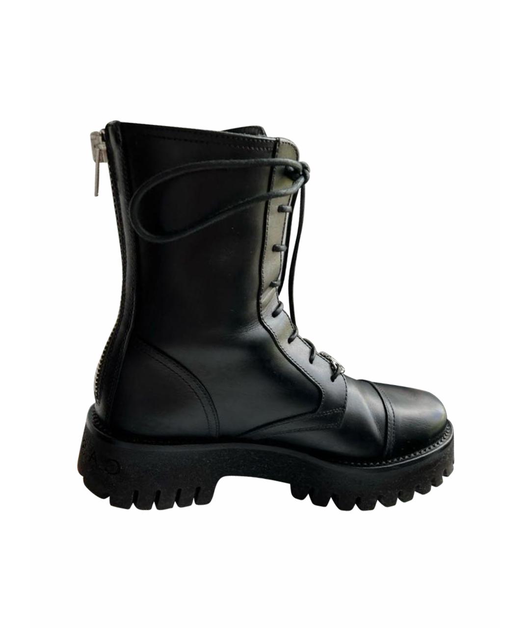 CASADEI Черные кожаные ботинки, фото 1