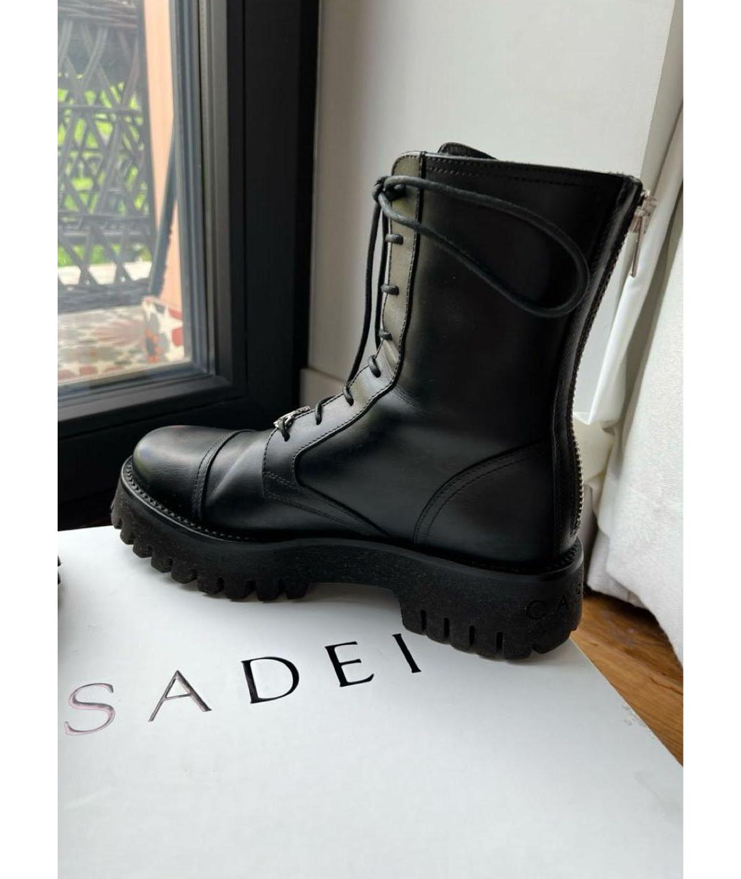 CASADEI Черные кожаные ботинки, фото 5