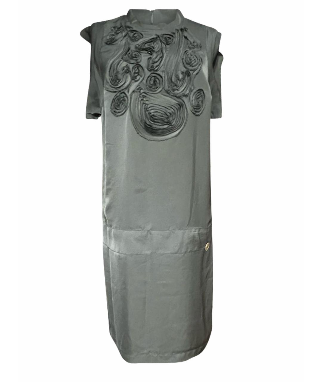 LIU JO Хаки полиэстеровое коктейльное платье, фото 1