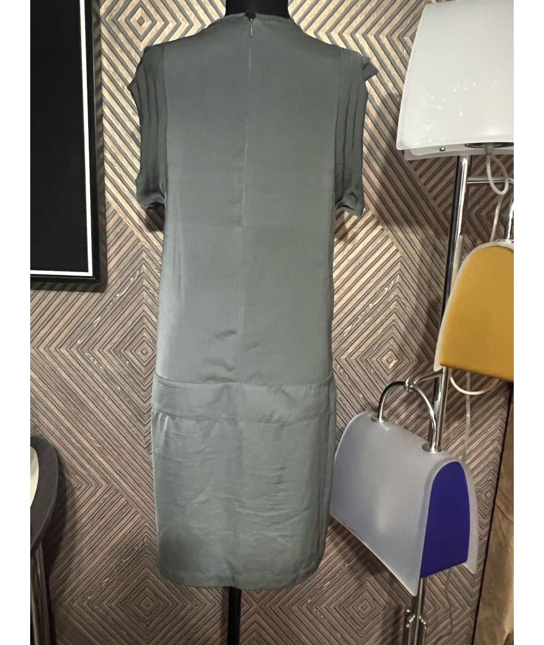 LIU JO Хаки полиэстеровое коктейльное платье, фото 2